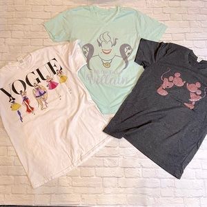 Set of 3 Women’s Disney Theme Park T-Shirts